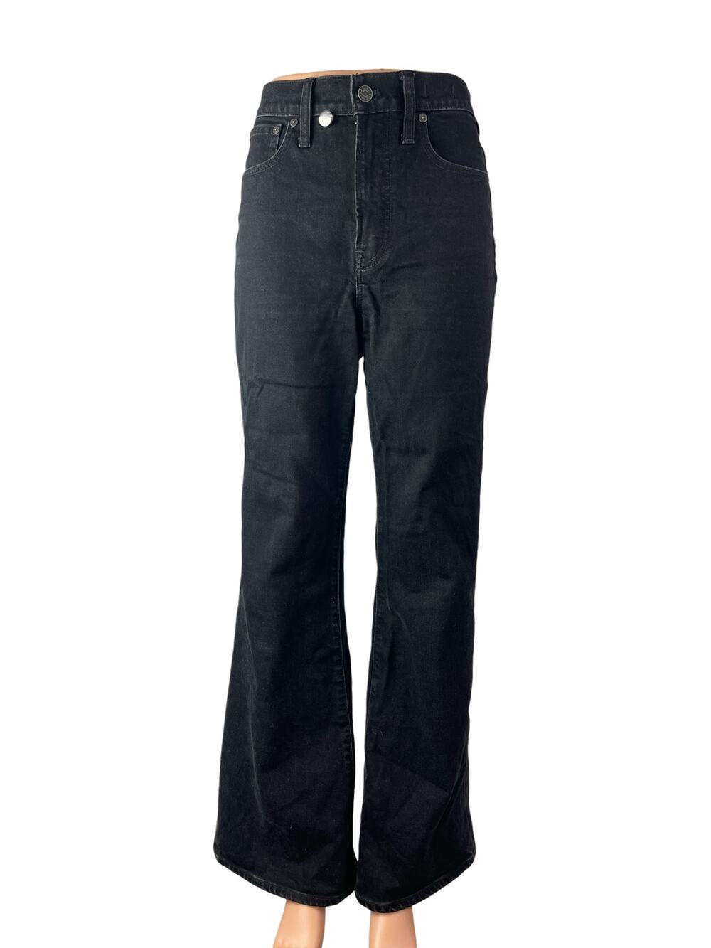 Madewell Women's Black High Waisted Bootcut Wide Leg Flare Denim Jeans Pants 27
